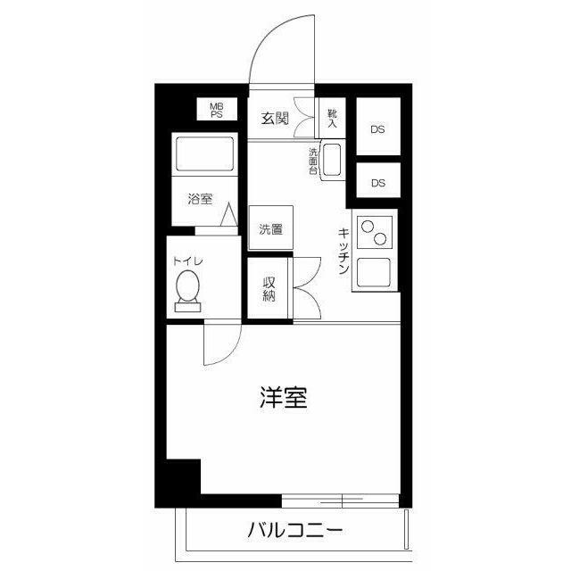 池田山スカイマンション(ワンルーム/3階)の間取り写真