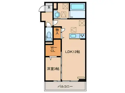 ソル・クラート(1LDK/1階)の間取り写真