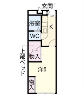 レオパレスクレイン(1K/1階)の間取り写真