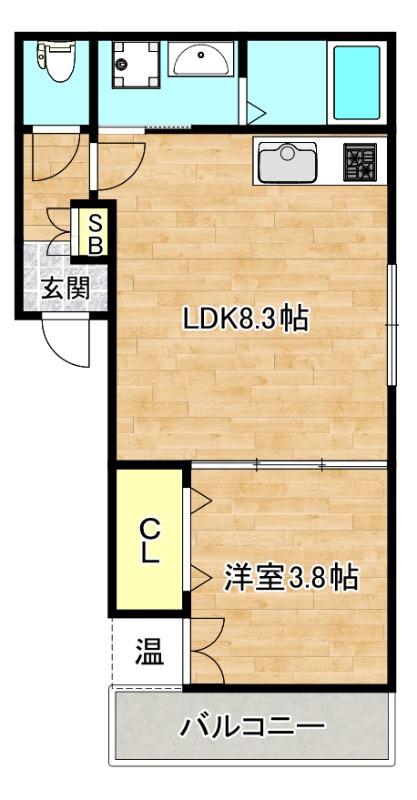 AVANTIO ソラネル(1LDK/3階)の間取り写真