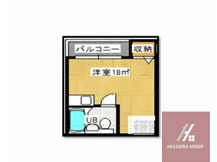 プレアール谷町(ワンルーム/4階)の間取り写真