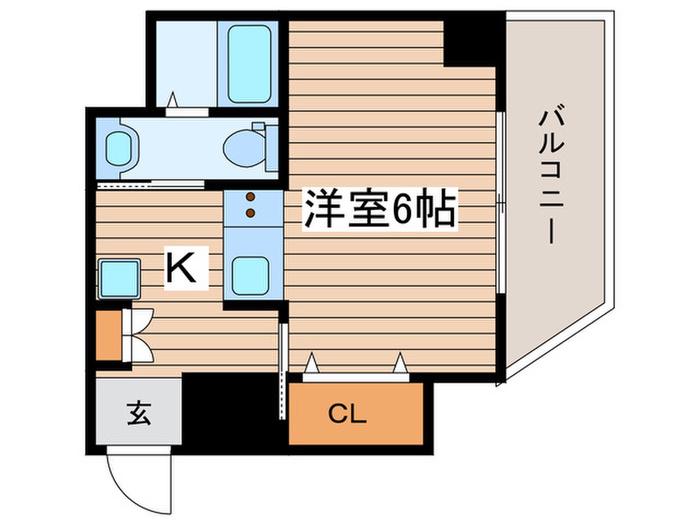 第六加藤ビル(1K/2階)の間取り写真