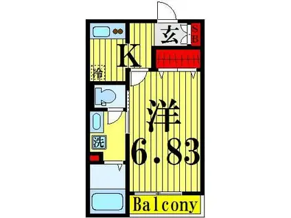 ファイネス梅田 A棟(1K/3階)の間取り写真