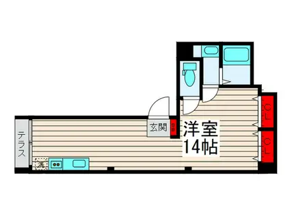 グランドメルシー西新井本町(ワンルーム/1階)の間取り写真