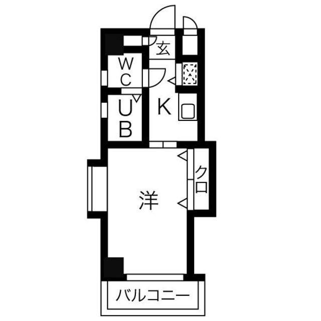 ダイナコートグランドエスタディオ(1K/5階)の間取り写真