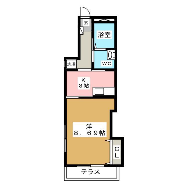 コンフォートT(1K/1階)の間取り写真