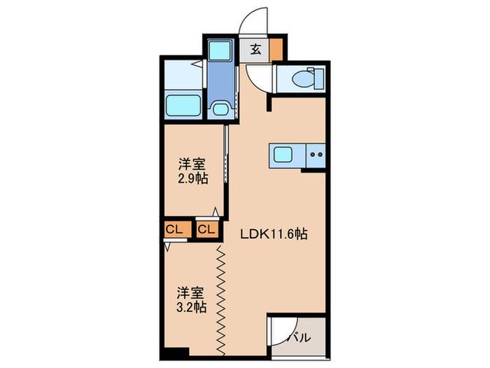 INFINITY GRANDE(2LDK/5階)の間取り写真