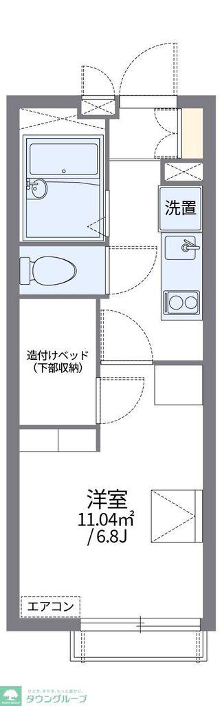 レオパレスカーム(1K/3階)の間取り写真