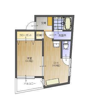 LOFT HOUSE(1DK/1階)の間取り写真