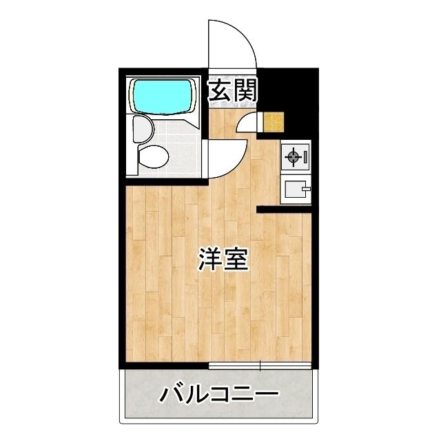 イーダッシュ西中原(ワンルーム/1階)の間取り写真