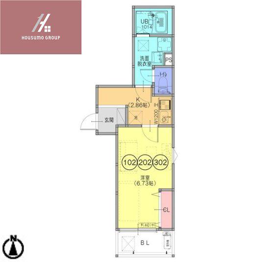 FSTYLE東大阪本庄1号館(1K/3階)の間取り写真