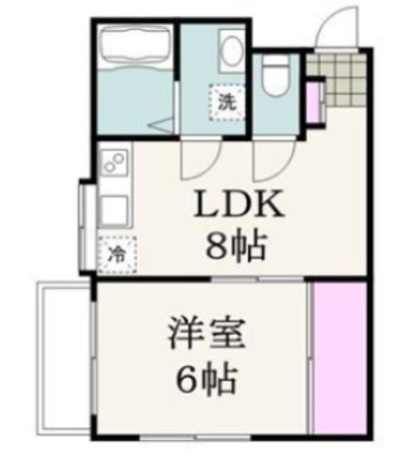 ベルセゾン行徳(1LDK/2階)の間取り写真