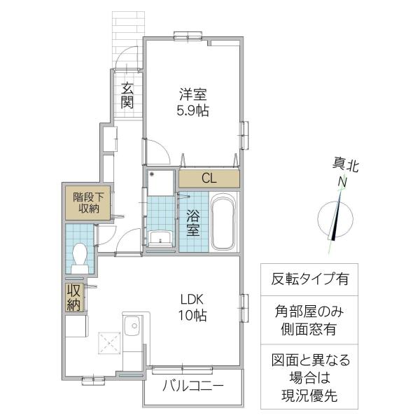 K.Z WILL B(1LDK/1階)の間取り写真