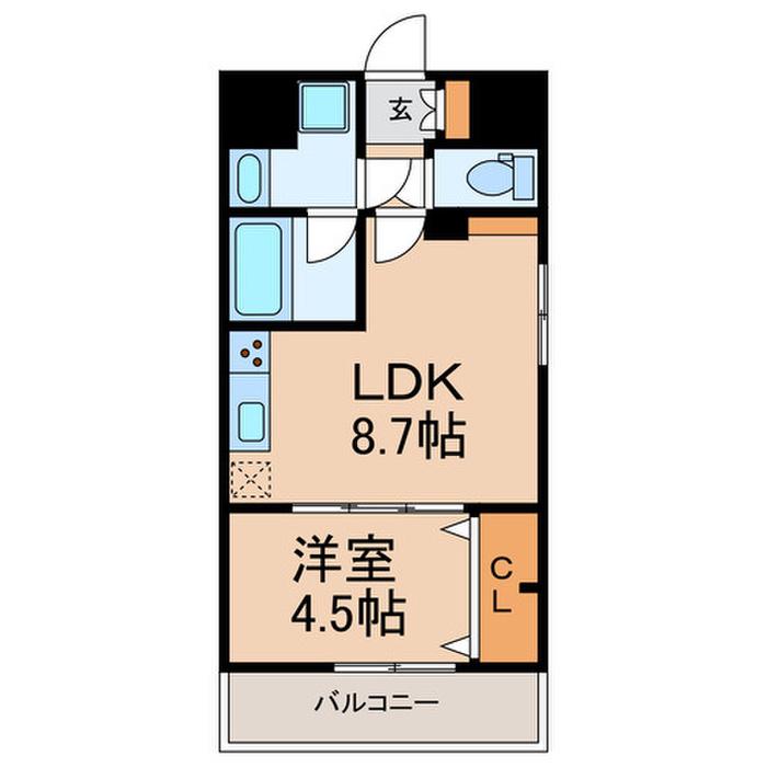 H&K KASHIWA HILLS(1LDK/5階)の間取り写真