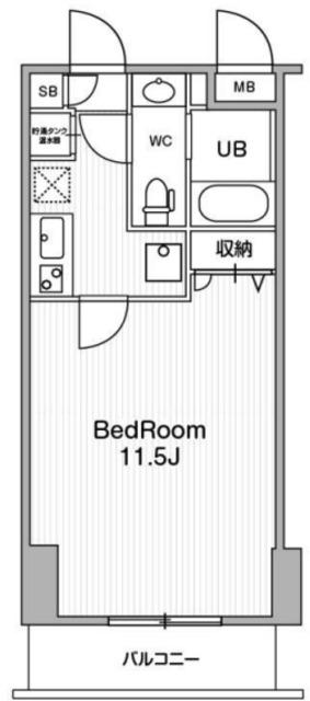 アーバンフラッツ池袋プレミアム(1K/8階)の間取り写真