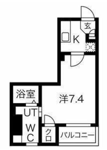 スパシエベレーザ綾瀬(1K/2階)の間取り写真