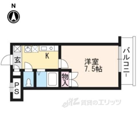 アッツ堀川(1K/5階)の間取り写真