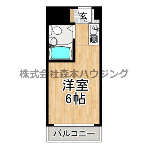 ヴィラ守口(ワンルーム/3階)の間取り写真