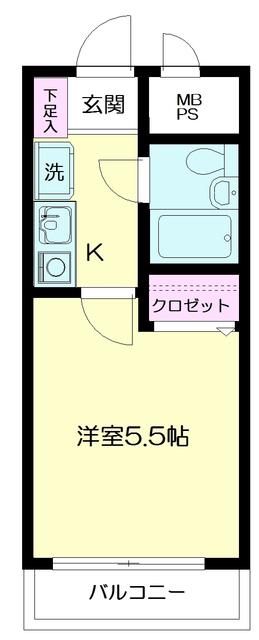 日神パレステージ横浜南(1K/3階)の間取り写真