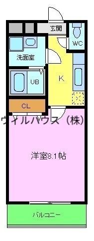 フジパレス浜寺サウスⅢ番館(1K/2階)の間取り写真