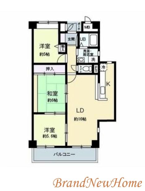 ブリッジフィールドI(3LDK/3階)の間取り写真