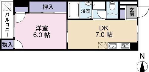 メゾン井荻(1DK/3階)の間取り写真
