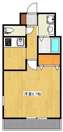 クロノス29新町(1K/10階)の間取り写真