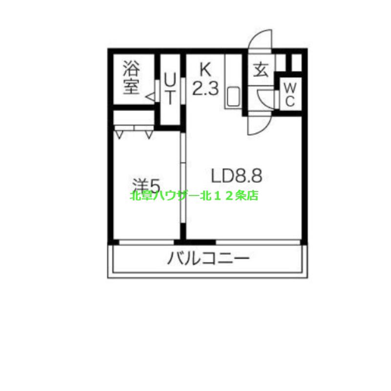PEPERO(1LDK/1階)の間取り写真