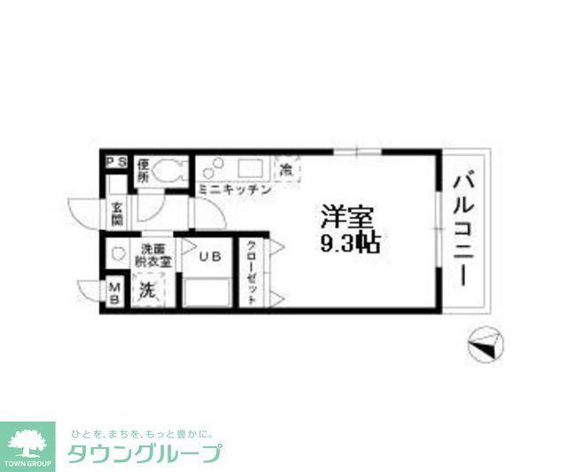シャルマンS(ワンルーム/1階)の間取り写真