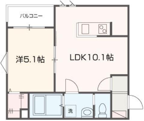 メルラス田無(1LDK/3階)の間取り写真