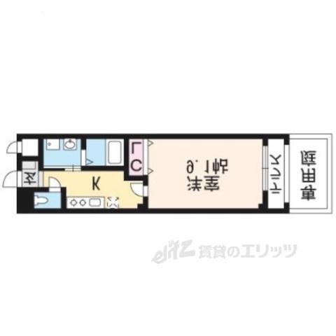 AC.COURT(1K/1階)の間取り写真