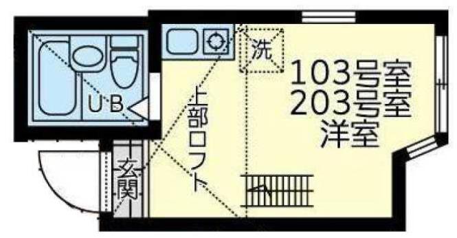 ユナイト小田栄ステルスアンポート(ワンルーム/2階)の間取り写真