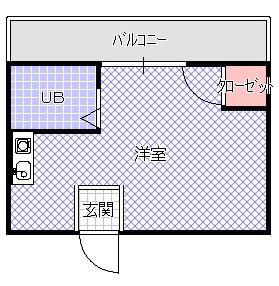 シャト-ユニオン(ワンルーム/2階)の間取り写真