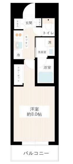 HYS VIGOR 墨田(1K/3階)の間取り写真