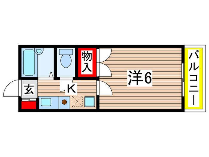 ペピーノ(1K/2階)の間取り写真