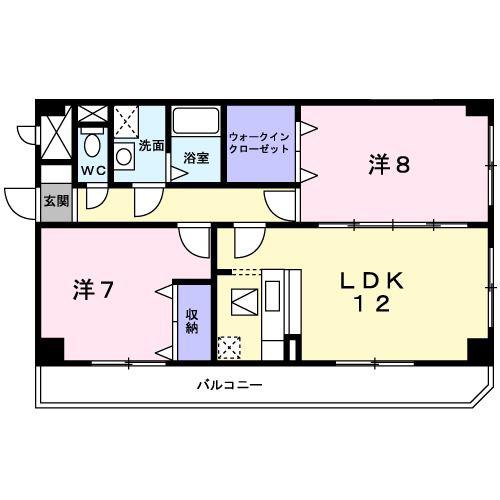 ラ・プラージュ(2LDK/1階)の間取り写真