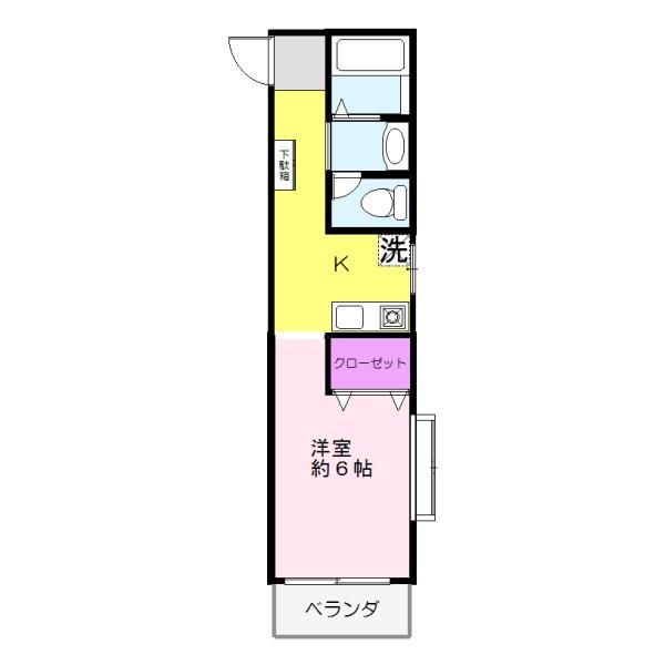 PREMIER(1K/2階)の間取り写真