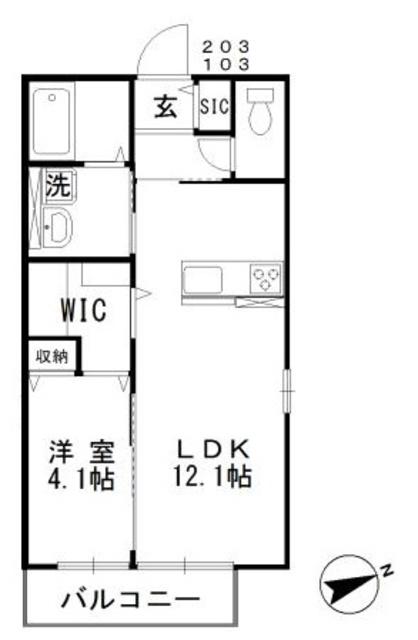 LE PARC(1LDK/1階)の間取り写真