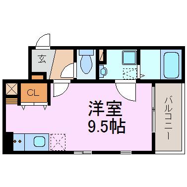 プリミエール常滑栄町(ワンルーム/3階)の間取り写真