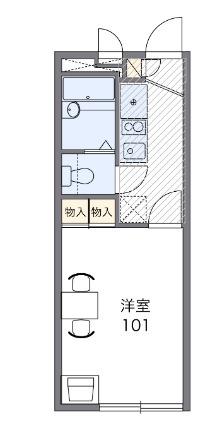 レオパレス守谷中央(1K/2階)の間取り写真