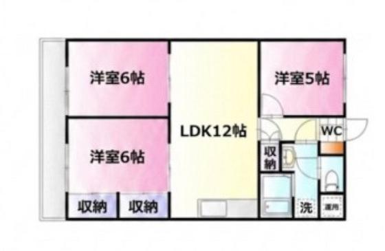 TAKE2(3LDK/2階)の間取り写真