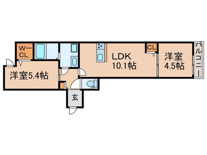 グラナーデ東水元(2LDK/2階)の間取り写真