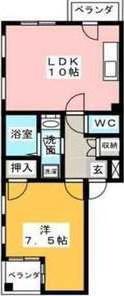 アビタシオン中村(1LDK/3階)の間取り写真