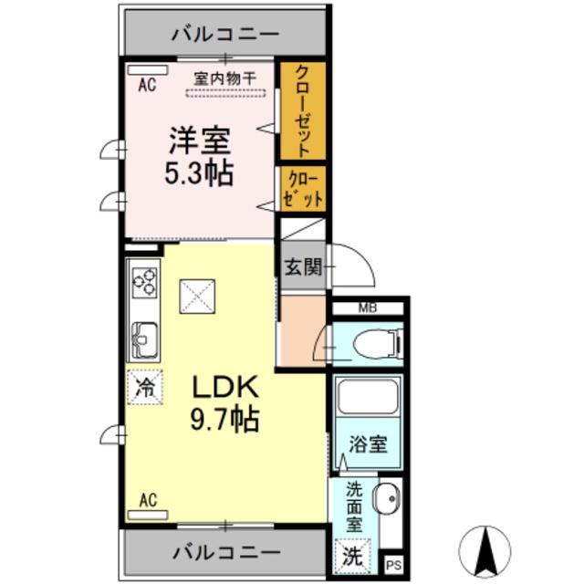 SHININ′DAYS 石神井台(1LDK/1階)の間取り写真