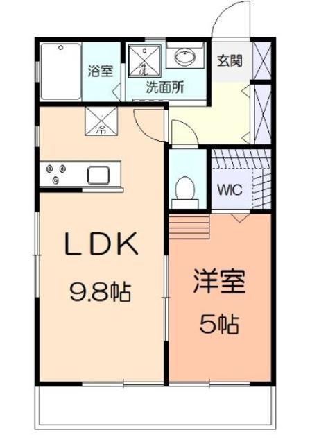 LUMIERE ルミエール(1LDK/2階)の間取り写真