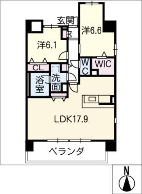 LA CANG(2LDK/10階)の間取り写真
