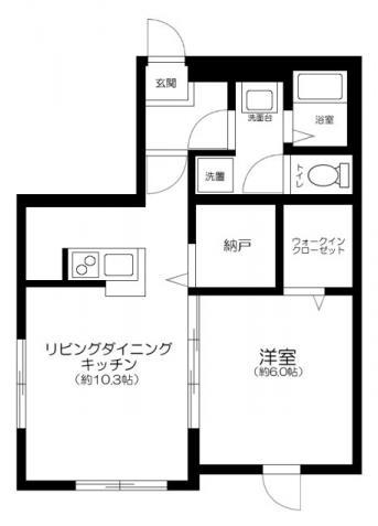 マーレ上北沢(1SLDK/2階)の間取り写真