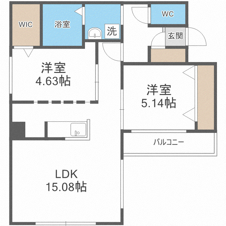 コローレ819(2LDK/4階)の間取り写真