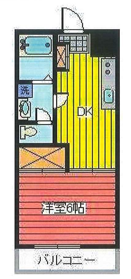領家プリンス(1DK/2階)の間取り写真