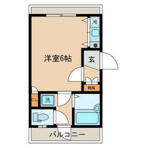 プランドール大原(ワンルーム/1階)の間取り写真